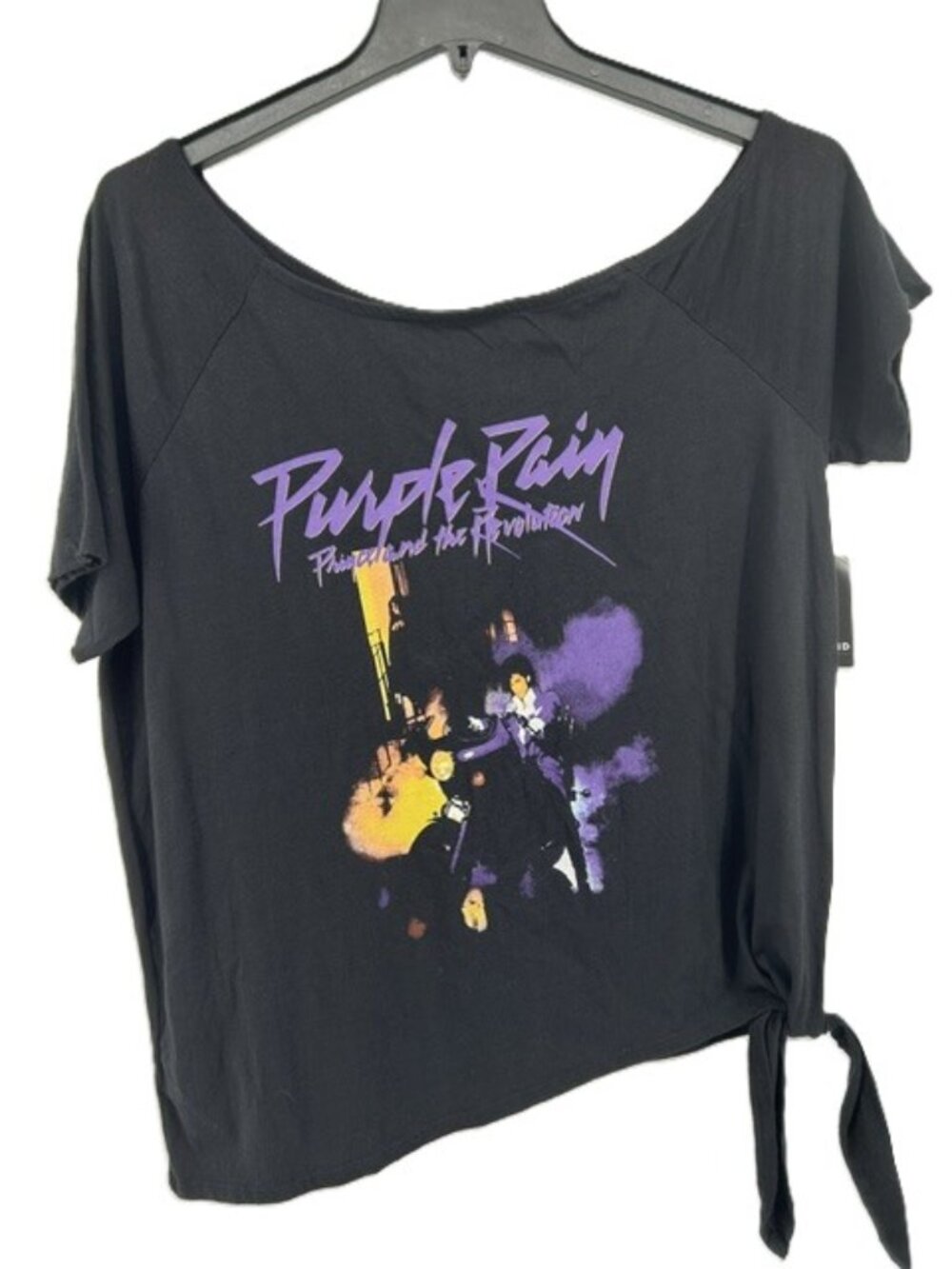 Purple Rain Prince And The Revolution T Shirt Size 0 Large 12 Off Shoulder Side